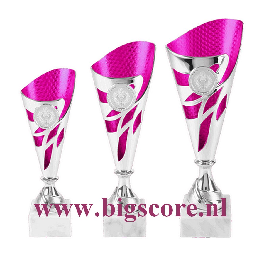 AR1445 Kunststofbeker Roze-Zilver